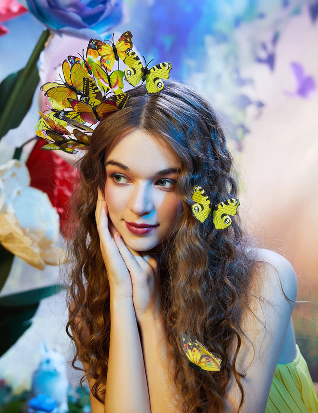 Fashion Hairband Headpieces Headdress Hair Ornaments Wedding Headwear Bride Ladies Wedding Butterfly Headband Hair Accessories