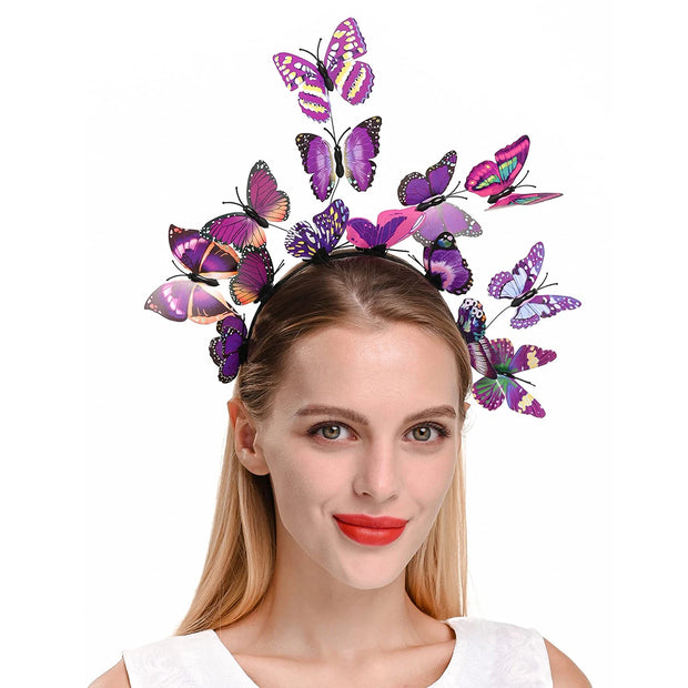 Fashion Hairband Headpieces Headdress Hair Ornaments Wedding Headwear Bride Ladies Wedding Butterfly Headband Hair Accessories