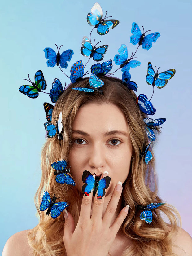 Fashion Hairband Headpieces Headdress Hair Ornaments Wedding Headwear Bride Ladies Wedding Butterfly Headband Hair Accessories