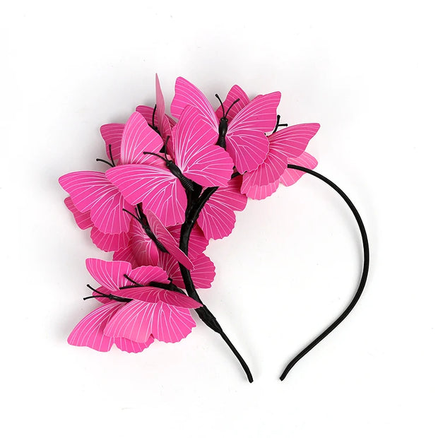 Fashion Hairband Headpieces Headdress Hair Ornaments Wedding Headwear Bride Ladies Wedding Butterfly Headband Hair Accessories
