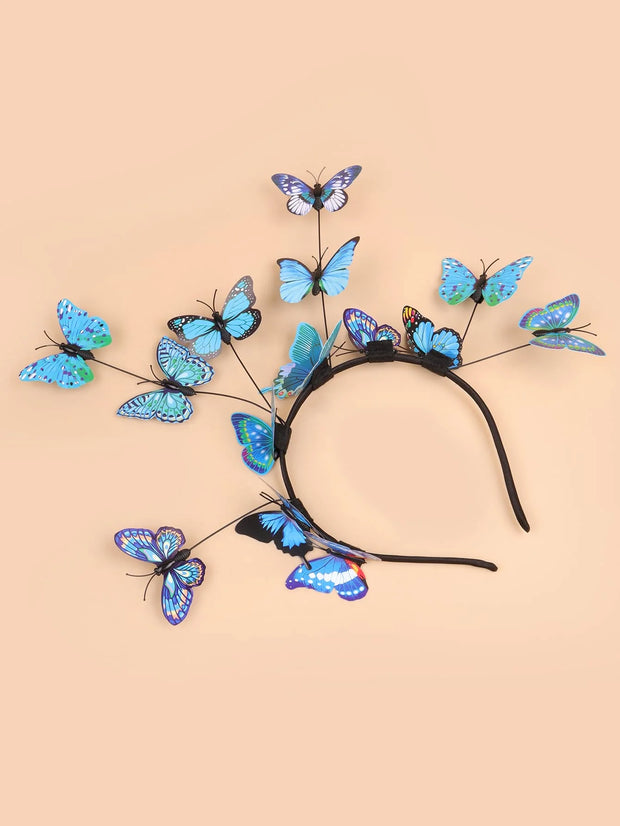 Fashion Hairband Headpieces Headdress Hair Ornaments Wedding Headwear Bride Ladies Wedding Butterfly Headband Hair Accessories