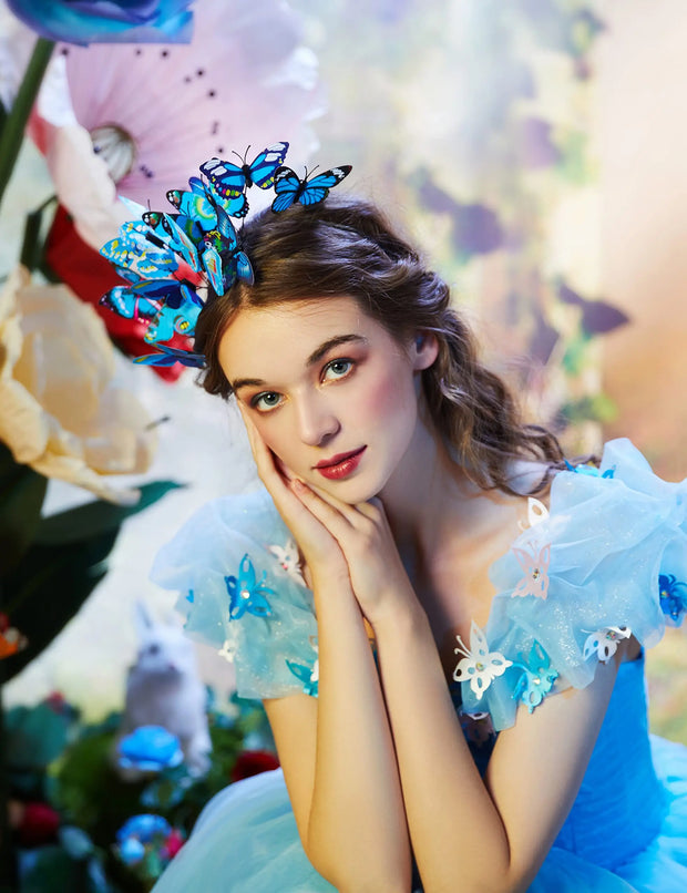 Fashion Hairband Headpieces Headdress Hair Ornaments Wedding Headwear Bride Ladies Wedding Butterfly Headband Hair Accessories