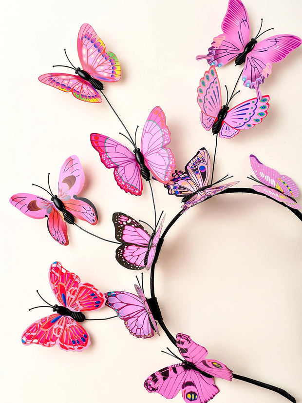 Fashion Hairband Headpieces Headdress Hair Ornaments Wedding Headwear Bride Ladies Wedding Butterfly Headband Hair Accessories