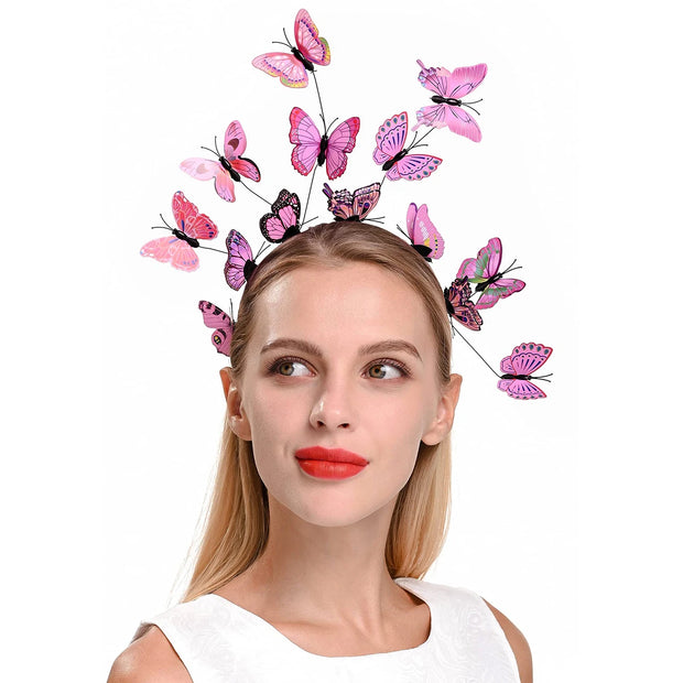 Fashion Hairband Headpieces Headdress Hair Ornaments Wedding Headwear Bride Ladies Wedding Butterfly Headband Hair Accessories