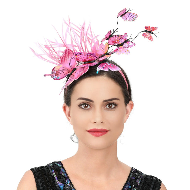 Fashion Hairband Headpieces Headdress Hair Ornaments Wedding Headwear Bride Ladies Wedding Butterfly Headband Hair Accessories