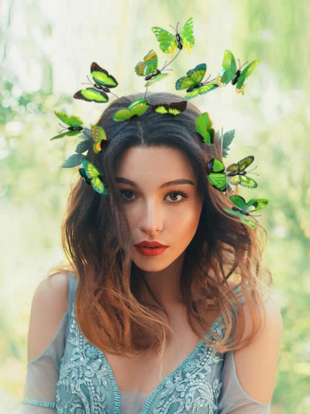 Fashion Hairband Headpieces Headdress Hair Ornaments Wedding Headwear Bride Ladies Wedding Butterfly Headband Hair Accessories
