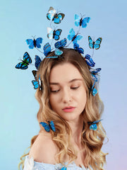 Fashion Hairband Headpieces Headdress Hair Ornaments Wedding Headwear Bride Ladies Wedding Butterfly Headband Hair Accessories
