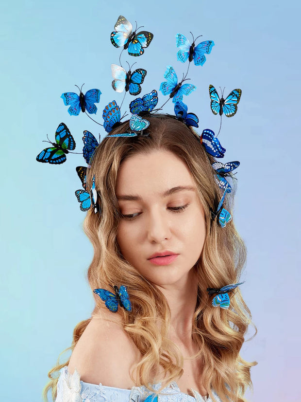 Fashion Hairband Headpieces Headdress Hair Ornaments Wedding Headwear Bride Ladies Wedding Butterfly Headband Hair Accessories