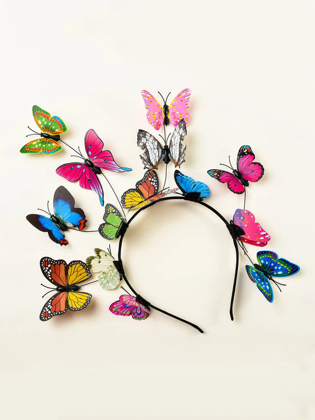 Fashion Hairband Headpieces Headdress Hair Ornaments Wedding Headwear Bride Ladies Wedding Butterfly Headband Hair Accessories
