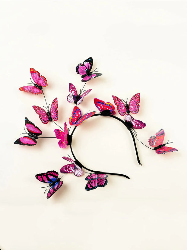 Fashion Hairband Headpieces Headdress Hair Ornaments Wedding Headwear Bride Ladies Wedding Butterfly Headband Hair Accessories