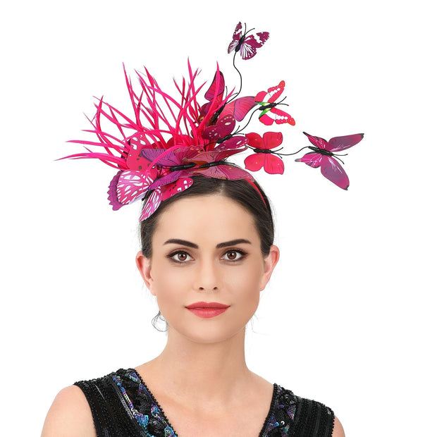 Fashion Hairband Headpieces Headdress Hair Ornaments Wedding Headwear Bride Ladies Wedding Butterfly Headband Hair Accessories