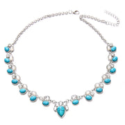 Hot Fashion  Color Boho white green flowers statement Necklaces Beads Choker Pendants Necklaces For Women Bijoux