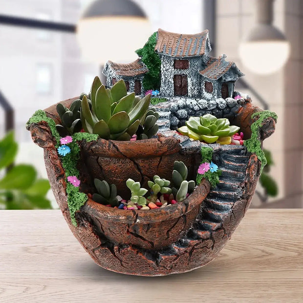 Fairy Garden Flower Bed House Garden Sky Flowerpot Home Garden Flower Pot