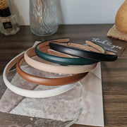 Fashion PU Solid Good Bezel Headwear Women Headband Girls Vintage Hair Bands Hairband Hoop for Holiday Party Hair Accessories