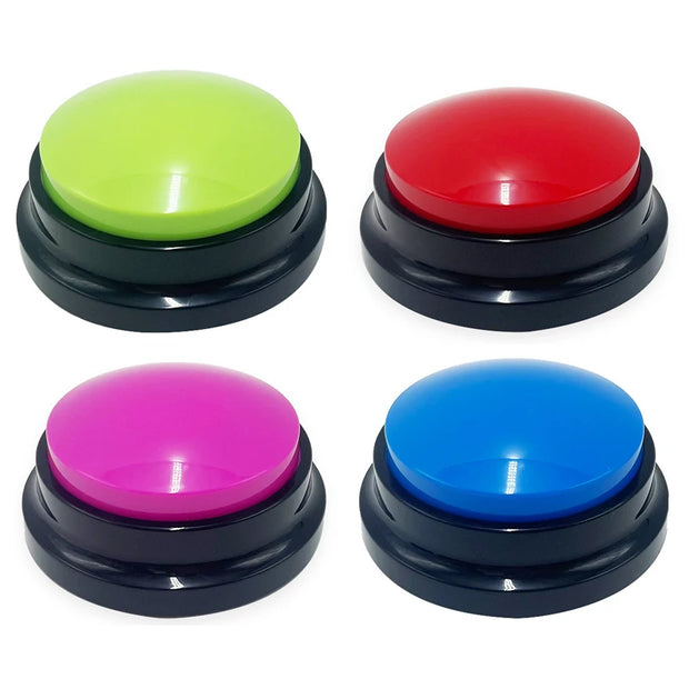 Funny Dog Voice Recording Button Pet Toys Recordable Training Talking Buzzer Pet Starters for Communication Dog Speaking Buttons