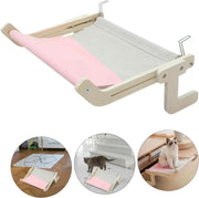 Pet Window Hanging Cat Bed, Removable Balcony Cat Hanging Hammock Wooden Assembly Indoor Bedside Bed Pet Nest