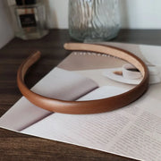 Fashion PU Solid Good Bezel Headwear Women Headband Girls Vintage Hair Bands Hairband Hoop for Holiday Party Hair Accessories